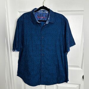 Robert Graham Men's Short Sleeve Shirt Button Up Sz 2XL Classic fit